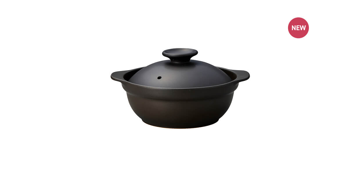 IH軽量土鍋8号ブラック